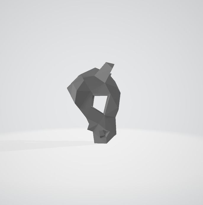 Cubone Low Poly Pokemon 3D print model_5