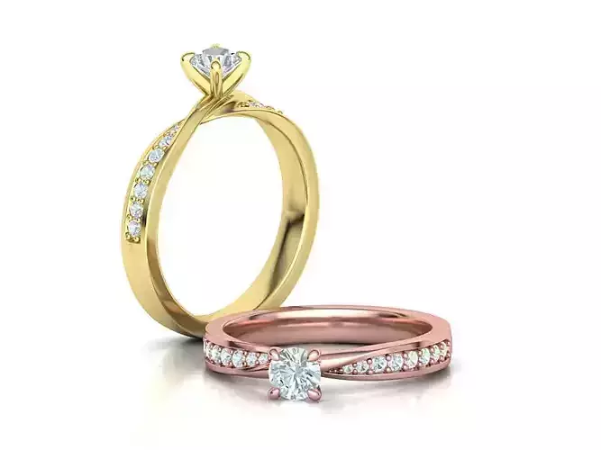 Mobius Solitaire Ring Engagement ring 3dmodel 3D print model