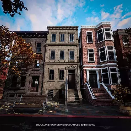 BROOKLYN BROWNSTONE REGULAR OLD BUILDING PACK - 7 BUILDING 3