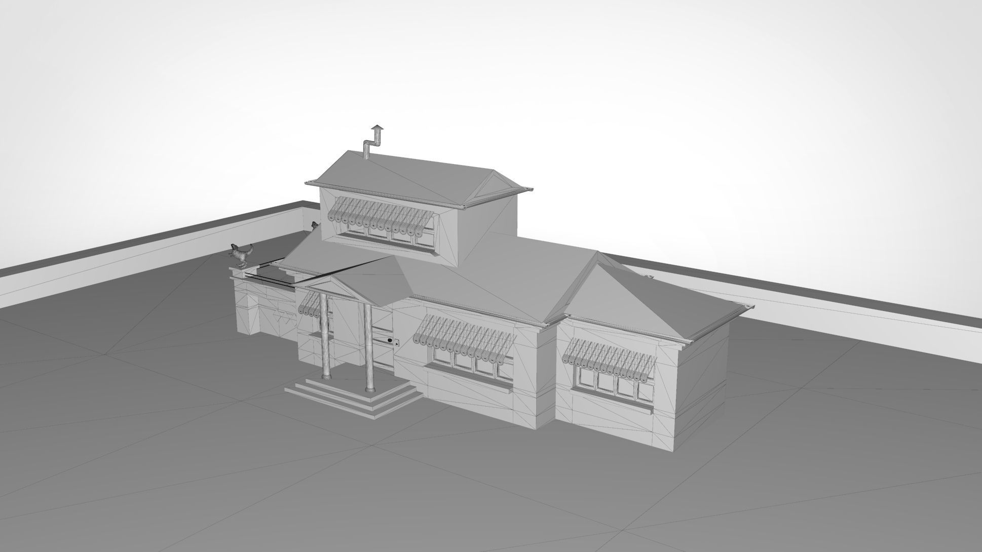 OGGY HOUSE Low-poly 3D model_3