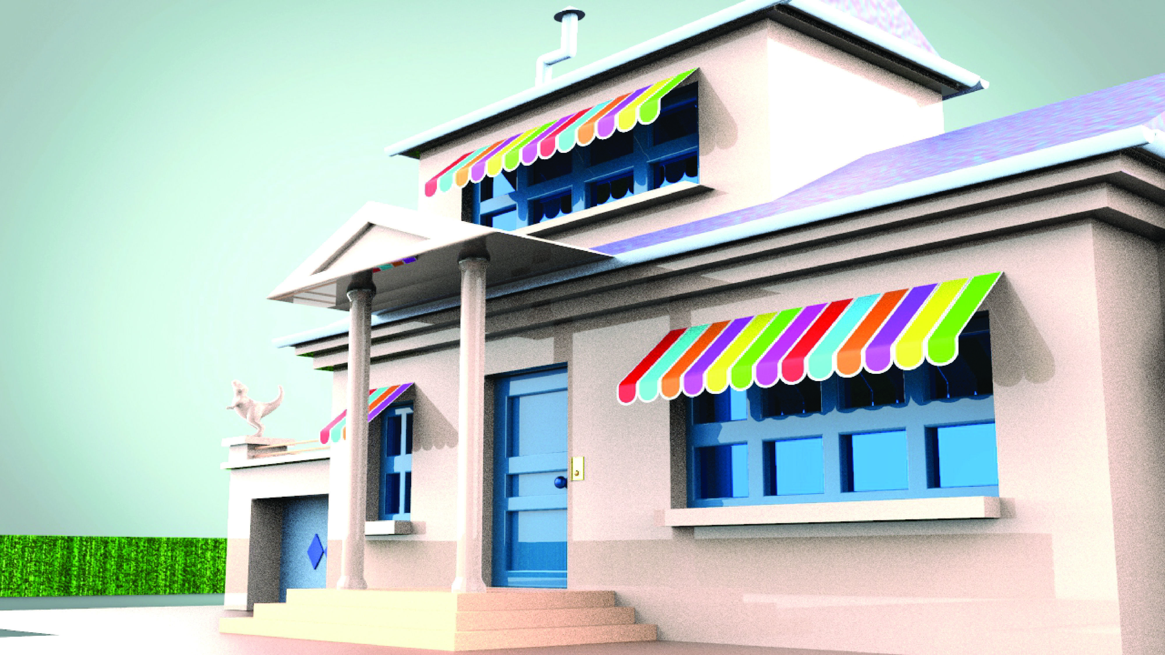 OGGY HOUSE Low-poly 3D model_10