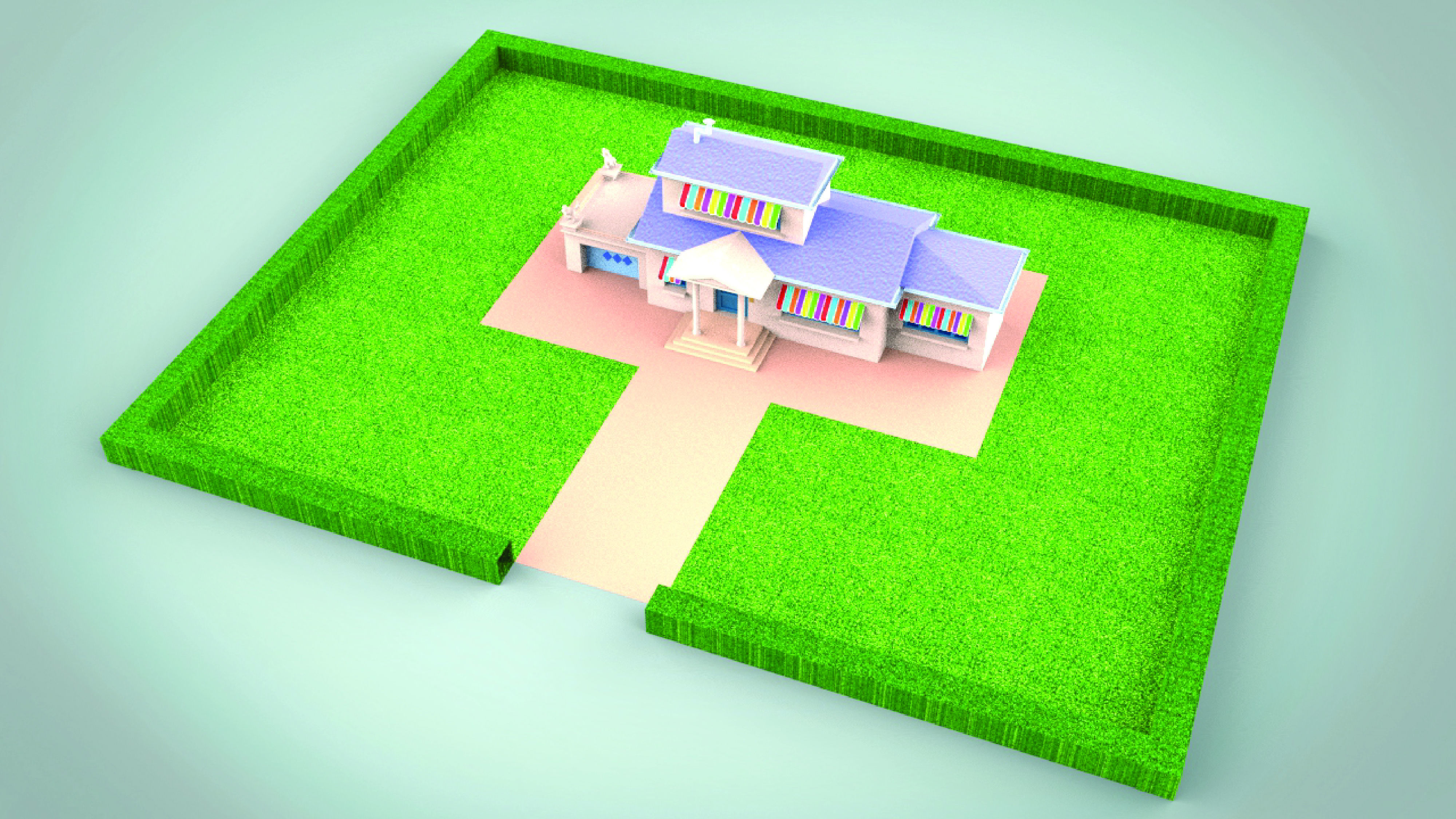 OGGY HOUSE Low-poly 3D model_12
