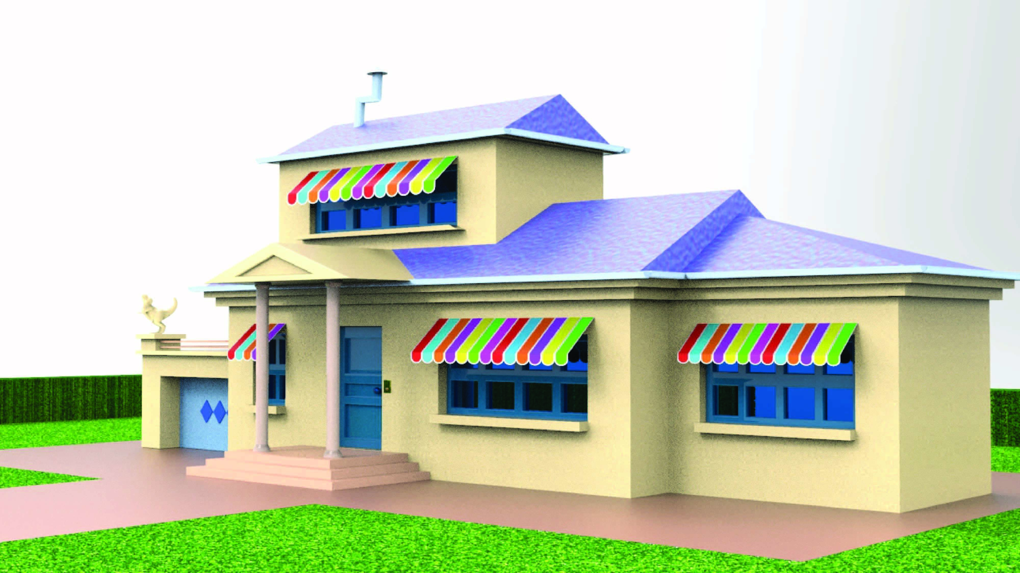 OGGY HOUSE Low-poly 3D model_6