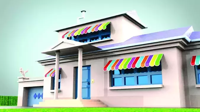OGGY HOUSE Low-poly 3D model