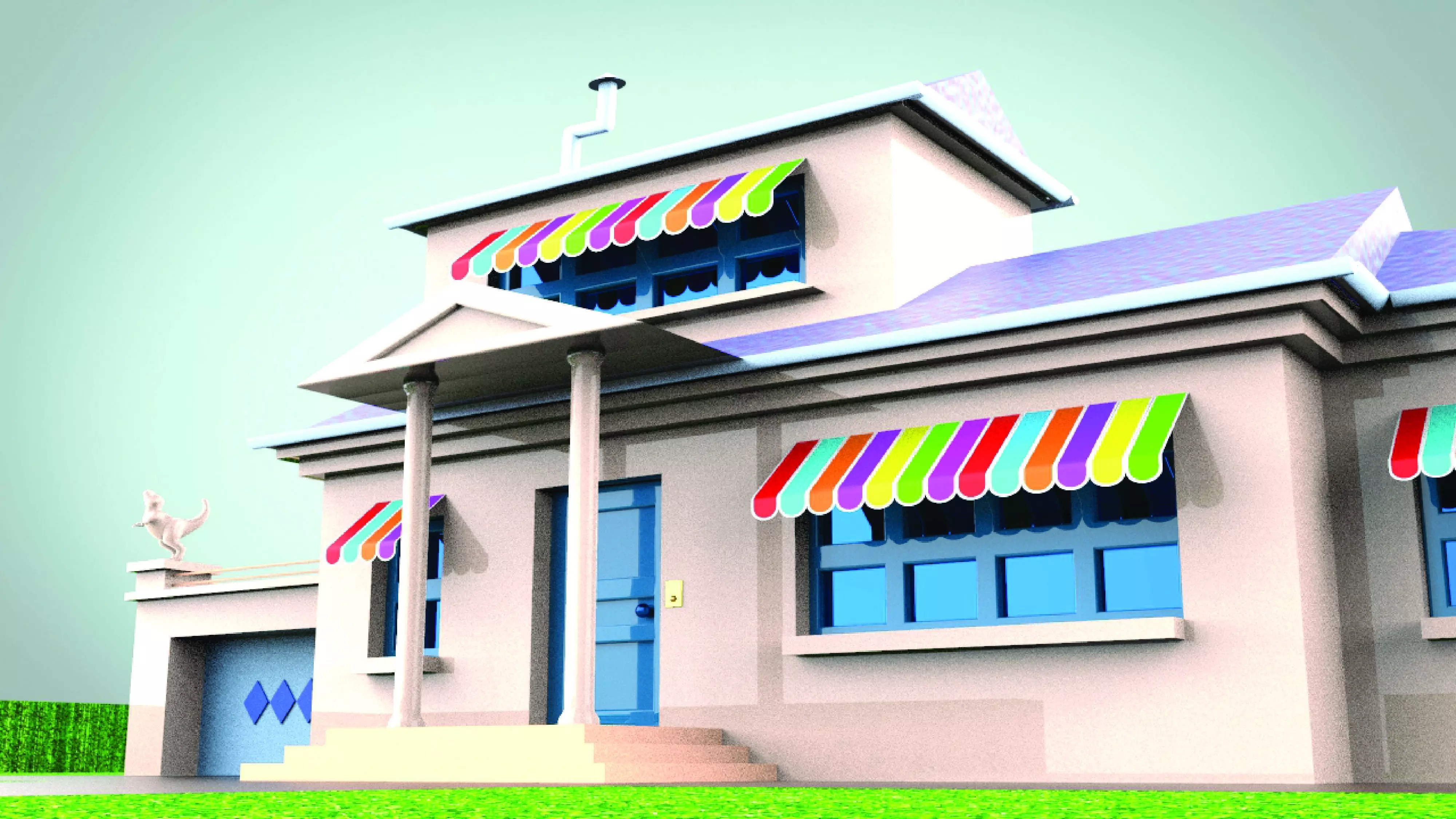 OGGY HOUSE Low-poly 3D model_0