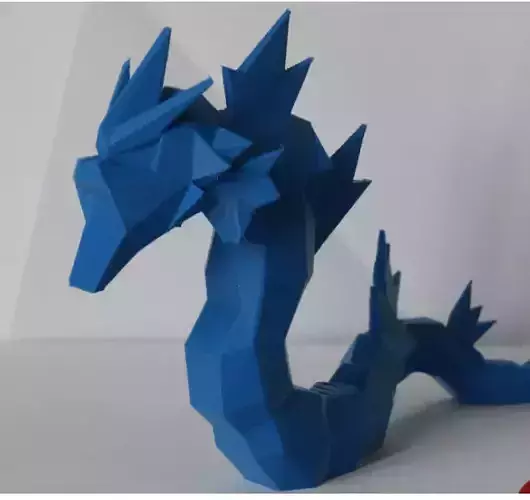 Gyarados Low Poly Pokemon 3D print model