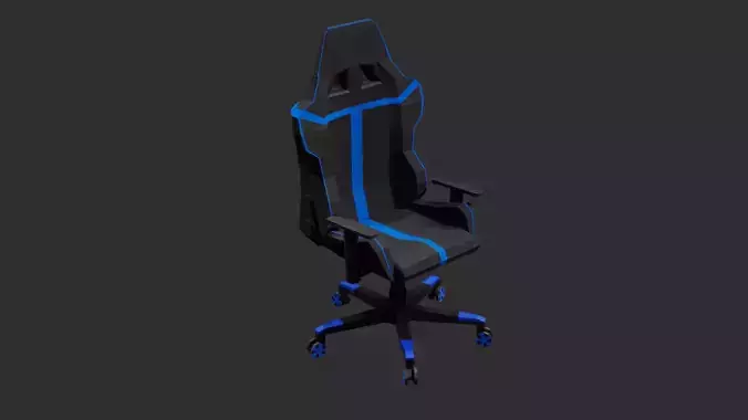 Lowpoly Style Gaming Chair Low-poly 3D model