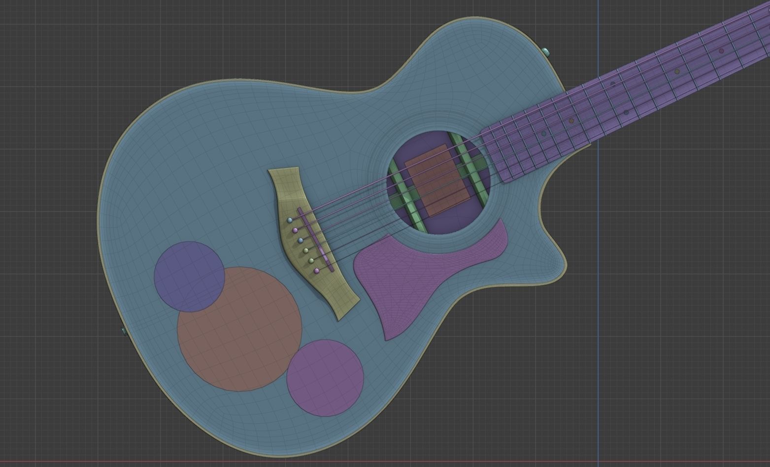Taylor Guitar 313ce Low-poly 3D model_18