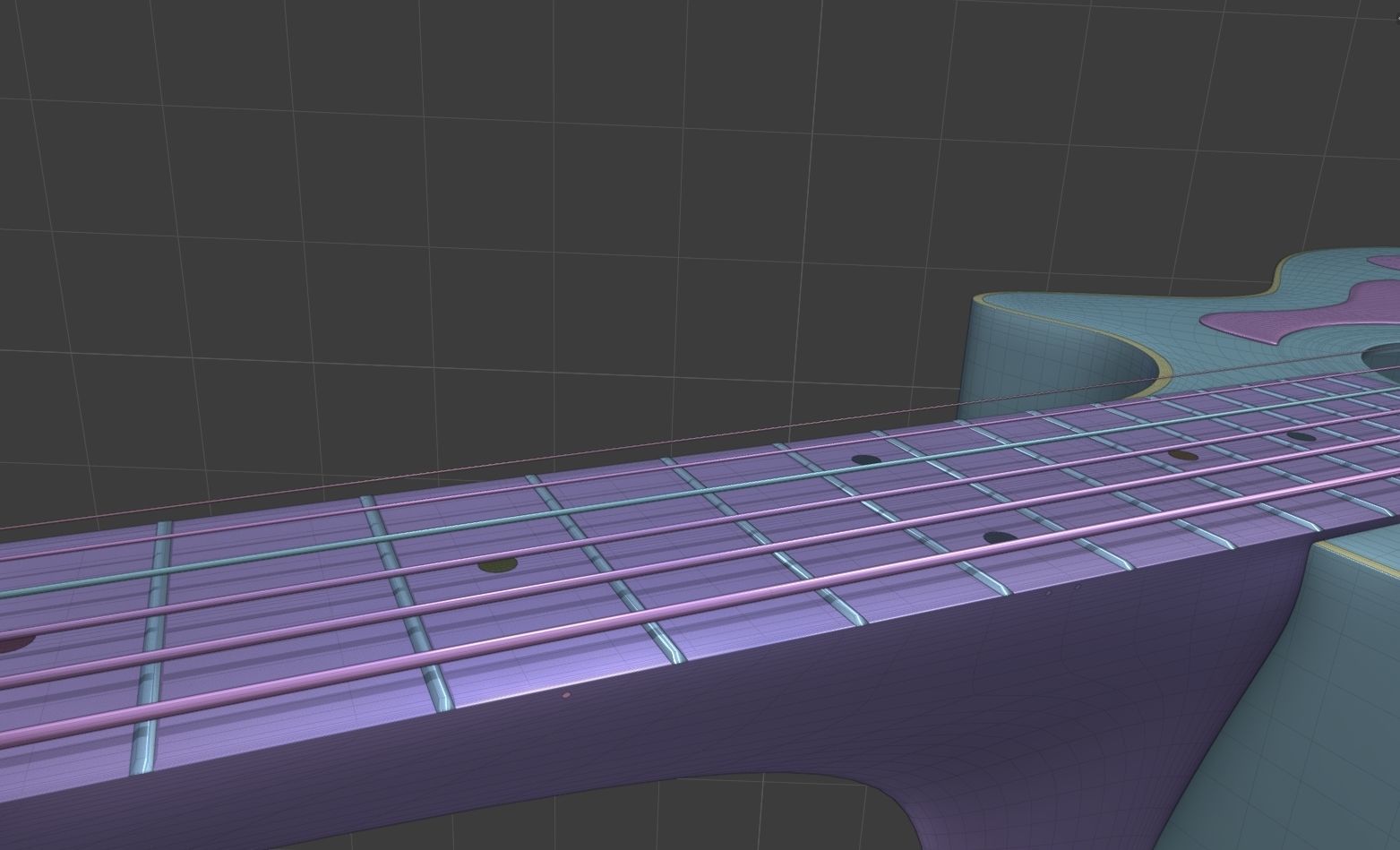 Taylor Guitar 313ce Low-poly 3D model_2