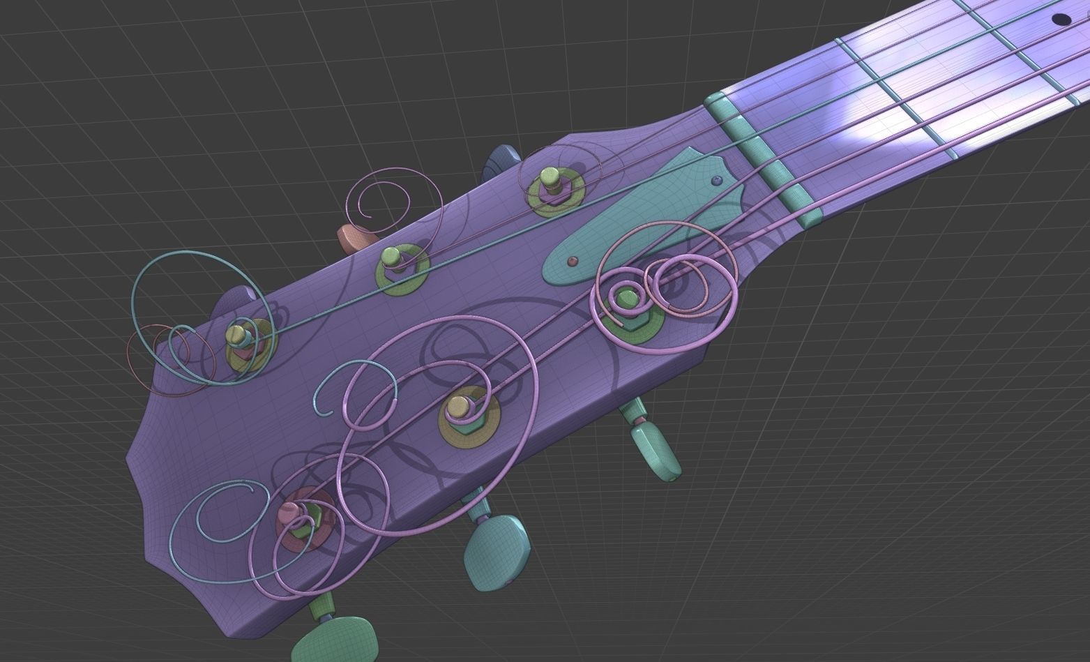 Taylor Guitar 313ce Low-poly 3D model_4