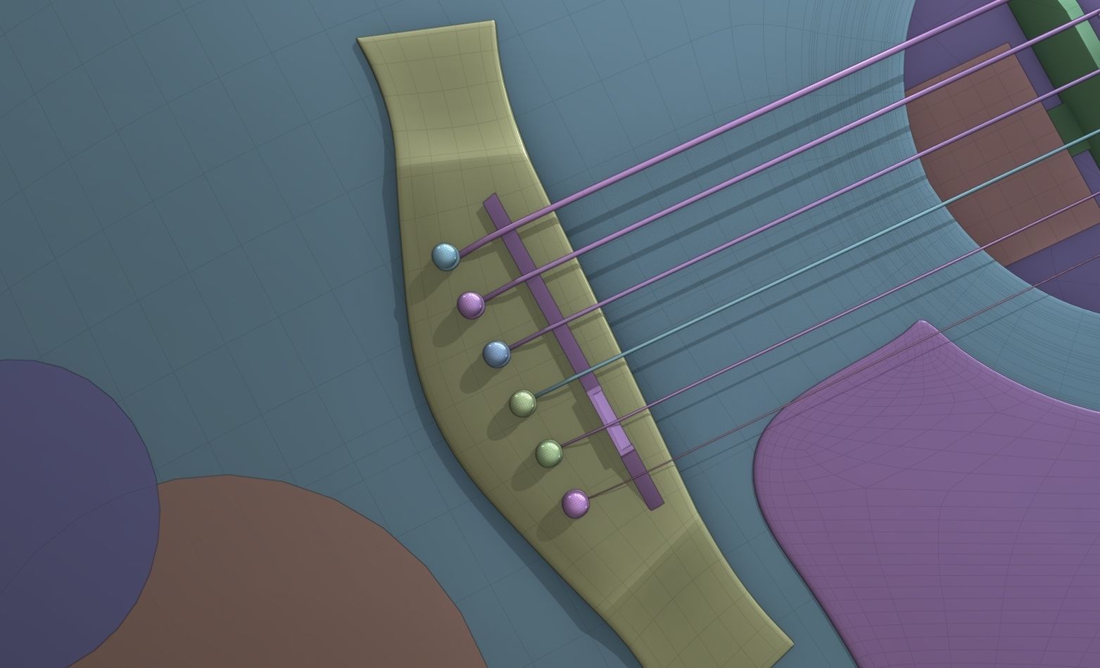 Taylor Guitar 313ce Low-poly 3D model_21