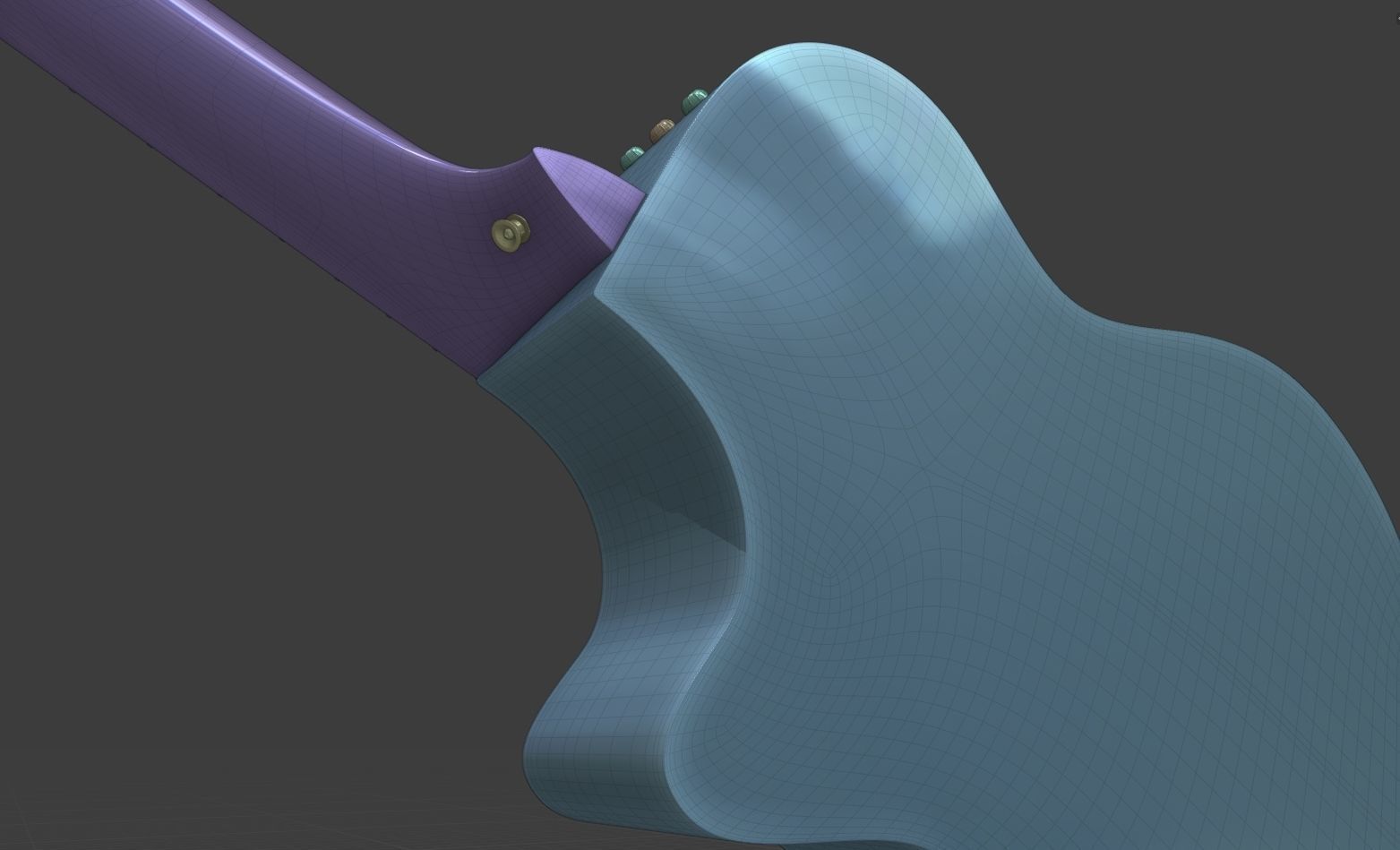 Taylor Guitar 313ce Low-poly 3D model_20