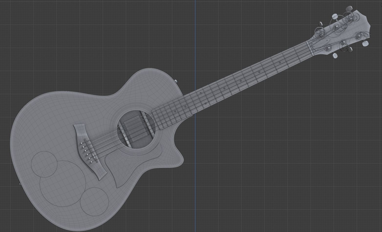 Taylor Guitar 313ce Low-poly 3D model_1