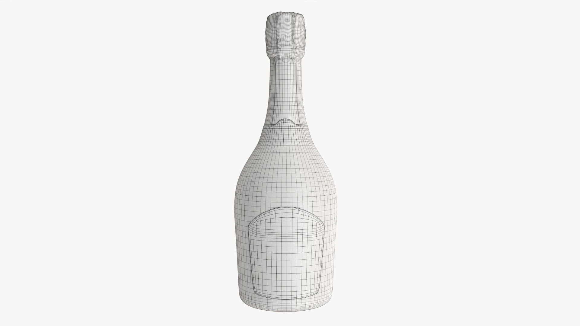 Champagne bottle mockup 01 3D model_6