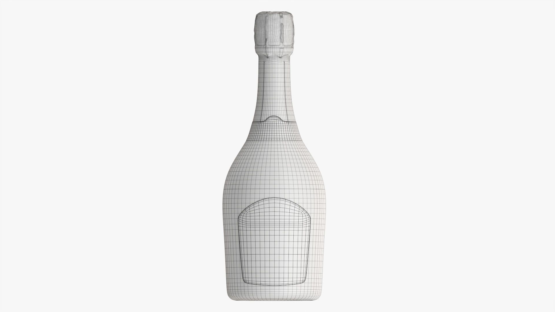 Champagne bottle mockup 01 3D model_10