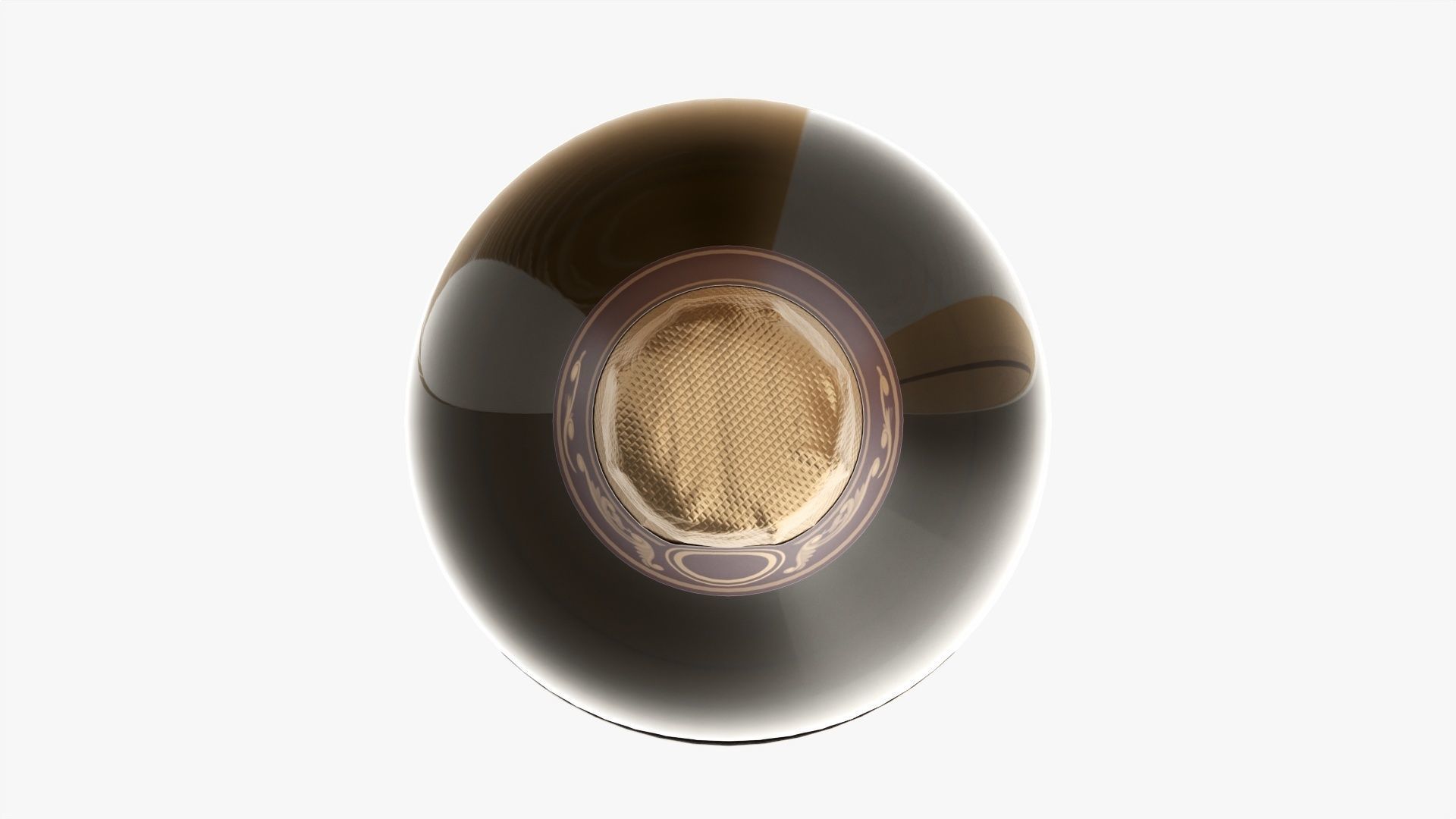 Champagne bottle mockup 01 3D model_4