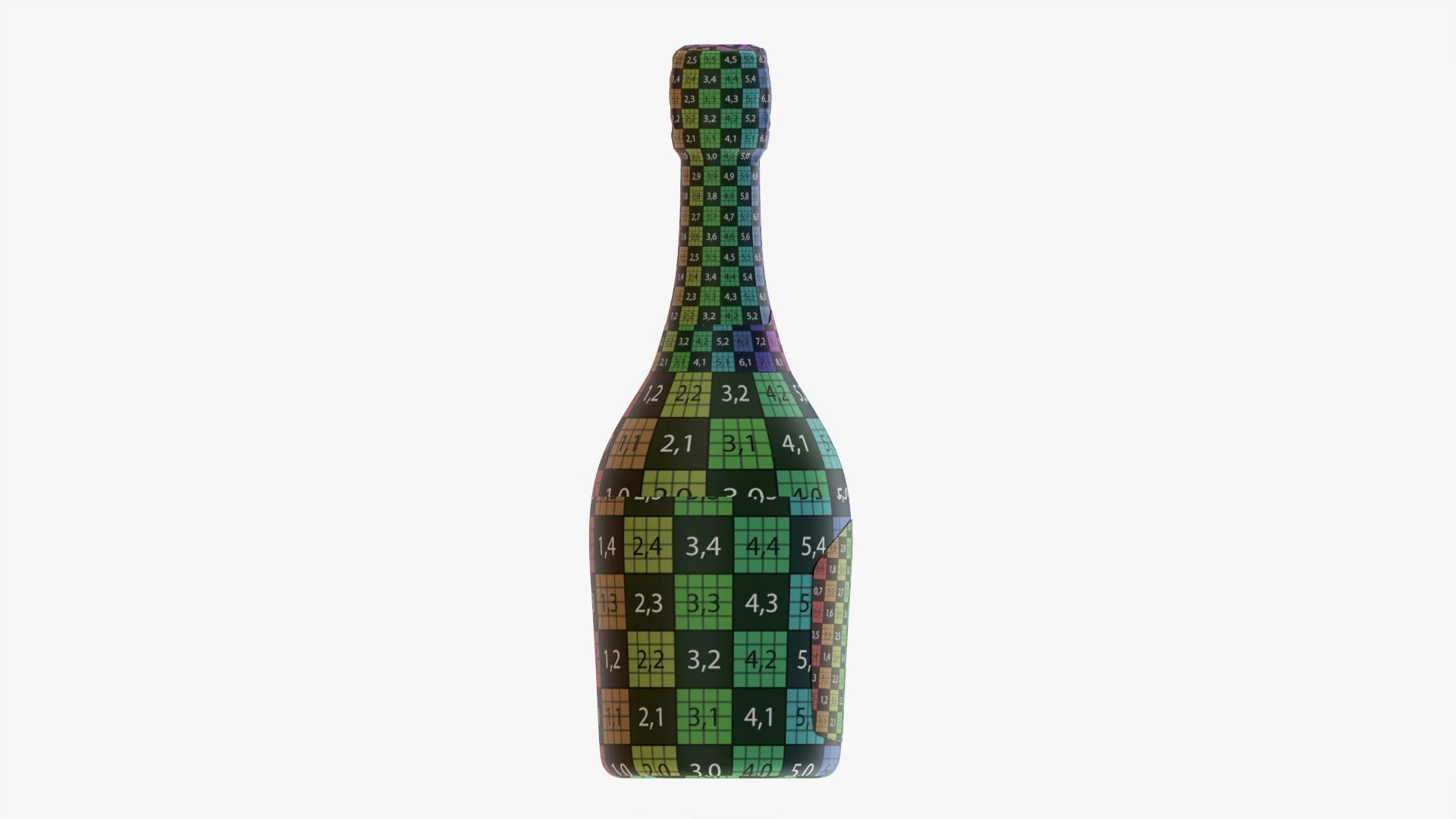 Champagne bottle mockup 01 3D model_13