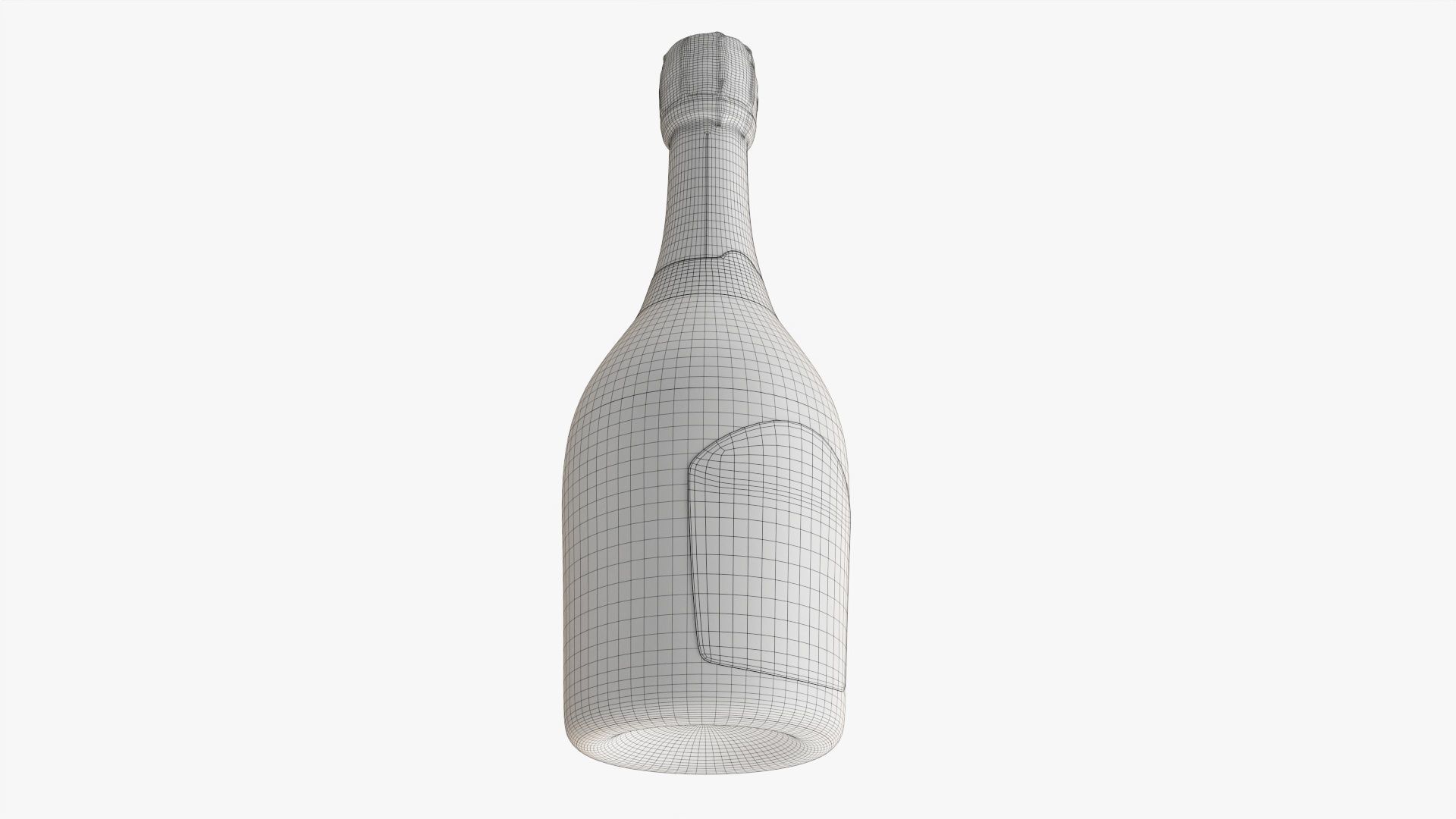 Champagne bottle mockup 01 3D model_8