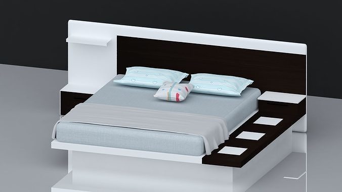 BED 03 Low-poly 3D model