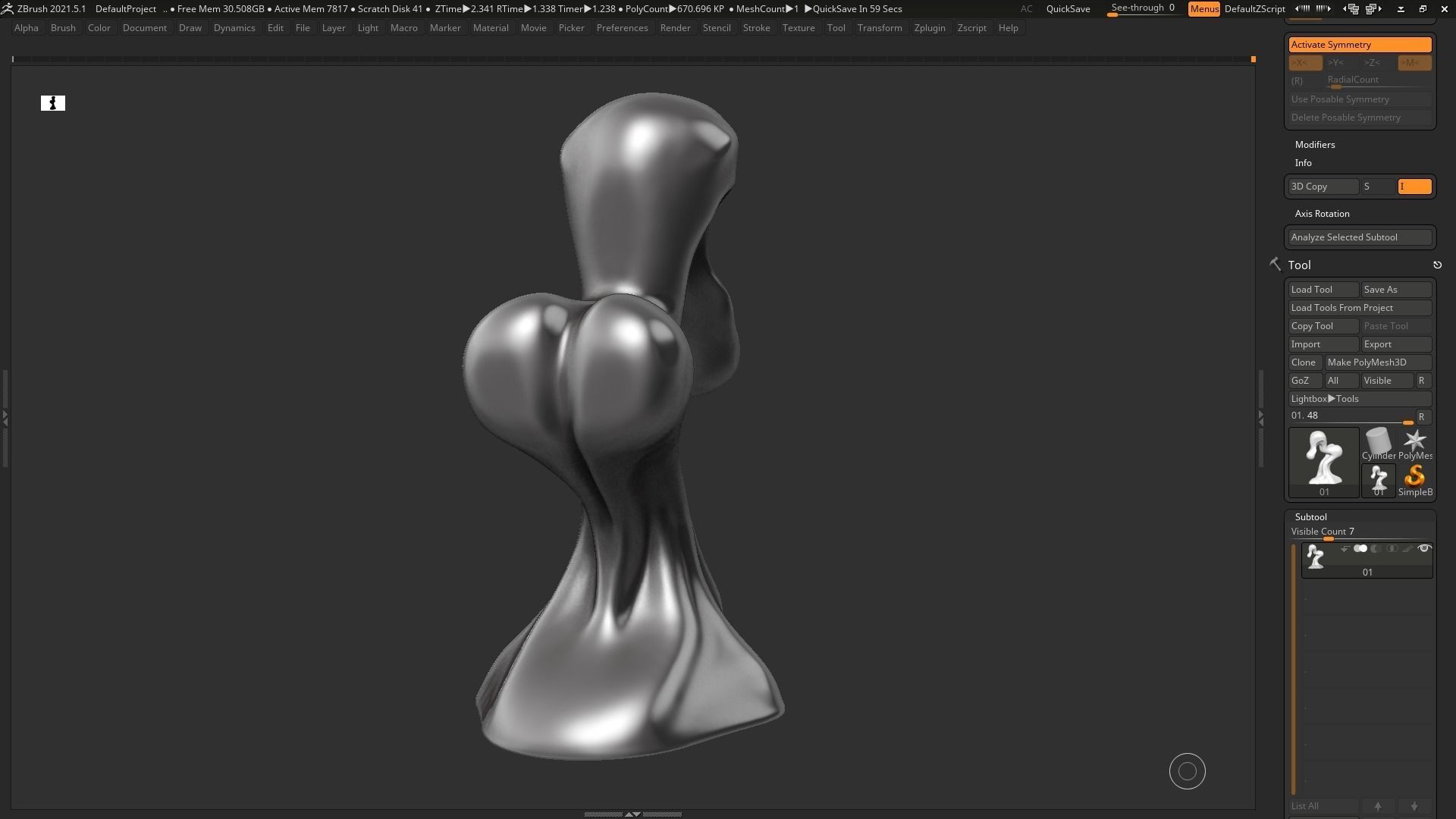 Modern Abstract Decorative sculpture 3d print model 56 3D print model_9