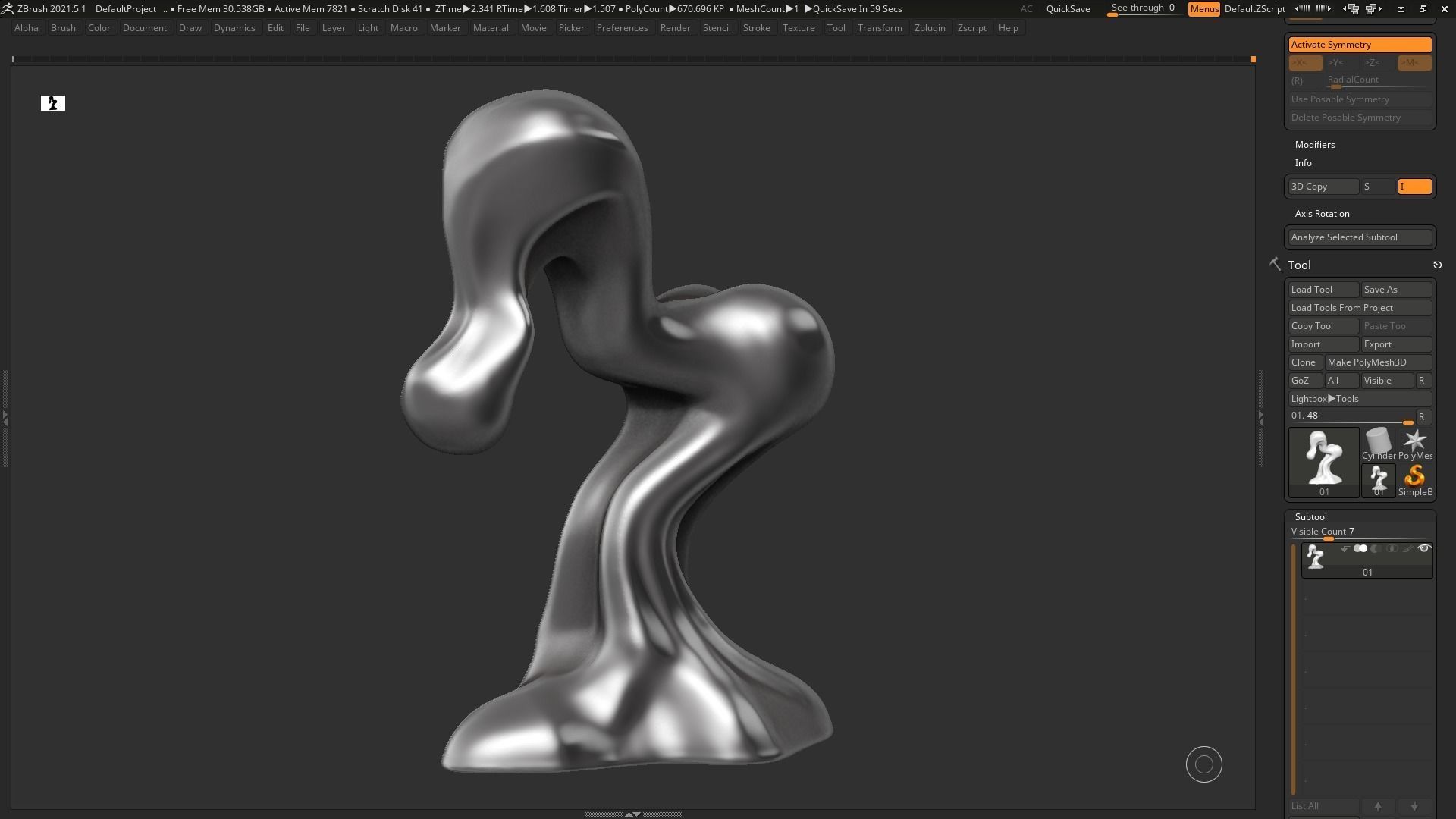 Modern Abstract Decorative sculpture 3d print model 56 3D print model_5