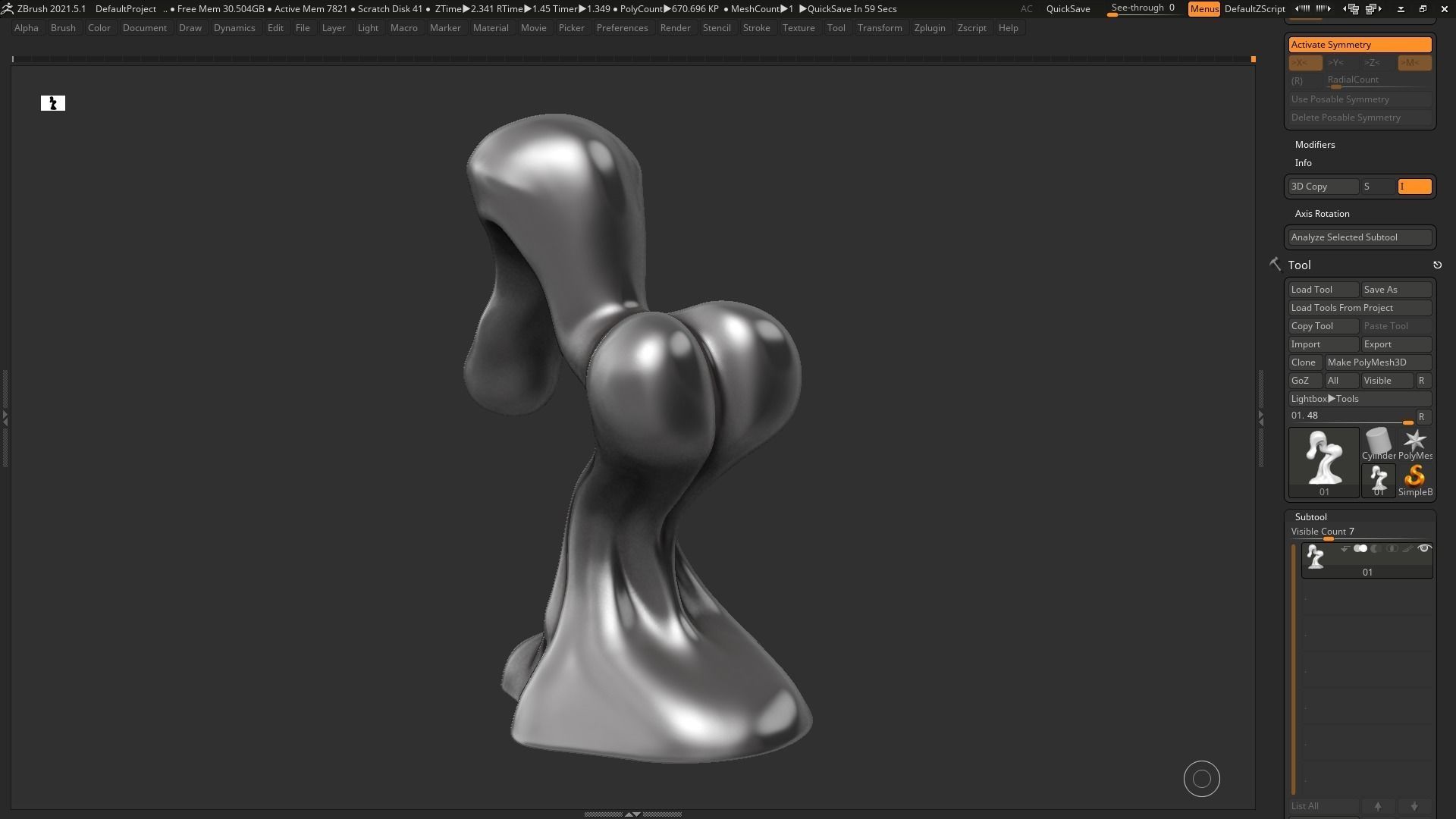 Modern Abstract Decorative sculpture 3d print model 56 3D print model_8