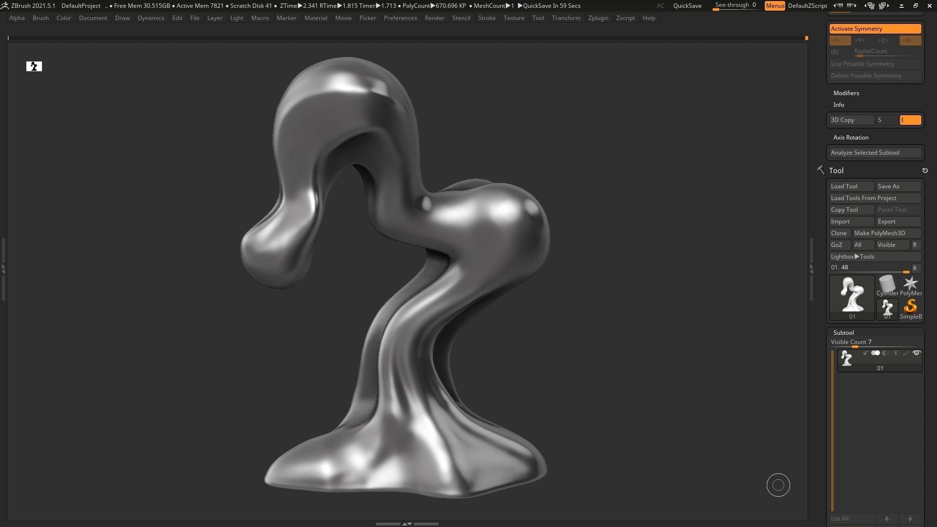 Modern Abstract Decorative sculpture 3d print model 56 3D print model_3