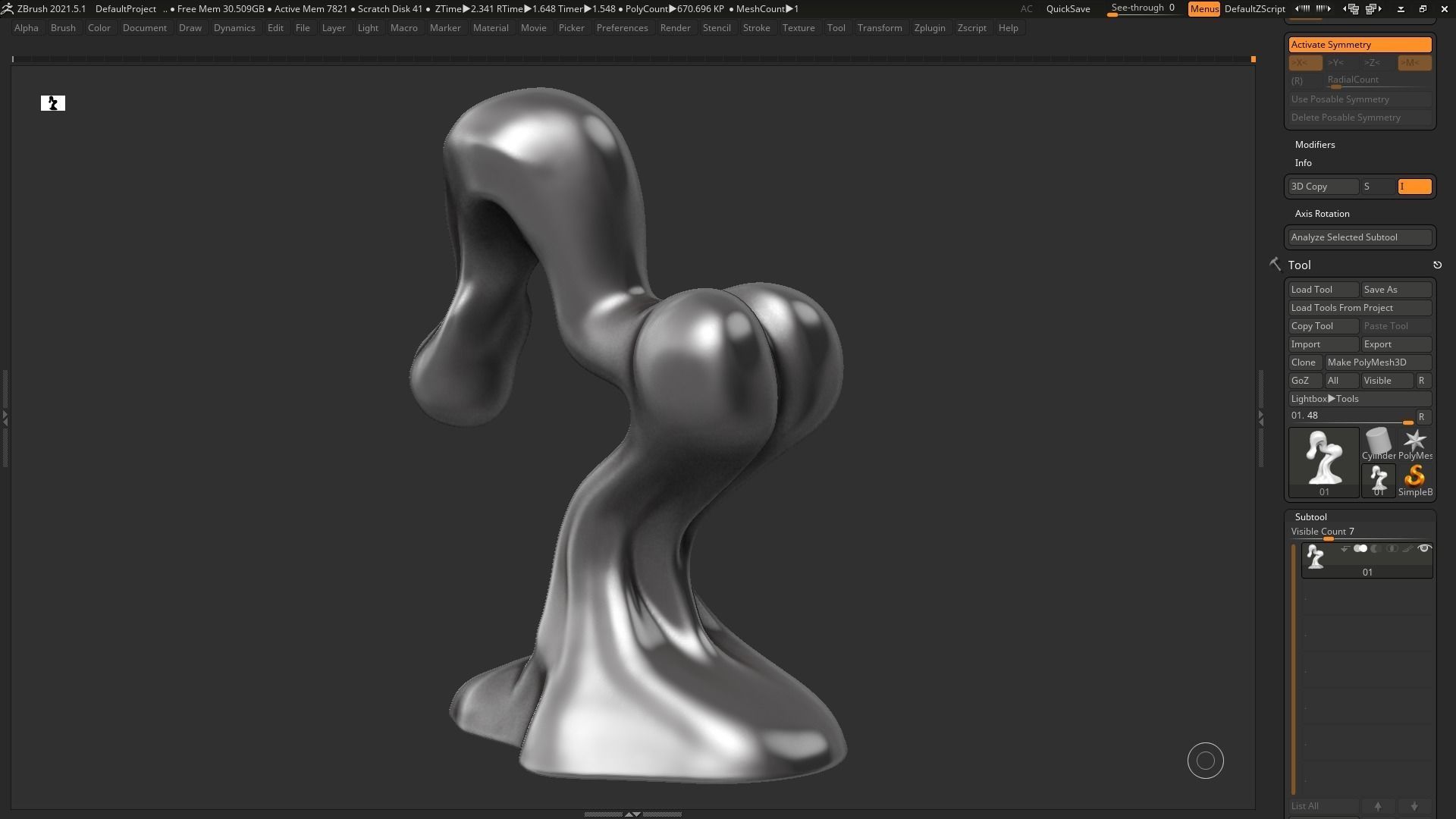 Modern Abstract Decorative sculpture 3d print model 56 3D print model_7