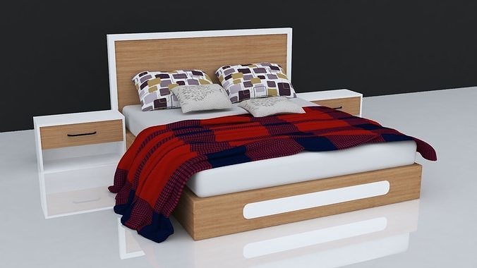BED 04 Low-poly 3D model