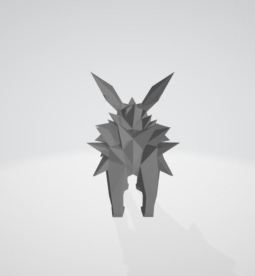 Jolteon Low Poly Pokemon 3D print model_3