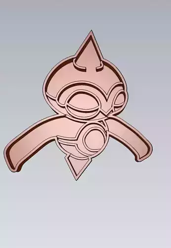 Pokemon Baltoy Cookie Cutter Stamp Cake Decorating 3D model