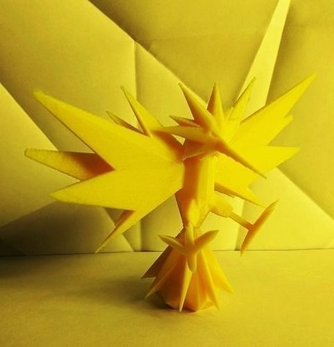 Zapdos Low Poly Pokemon 3D print model