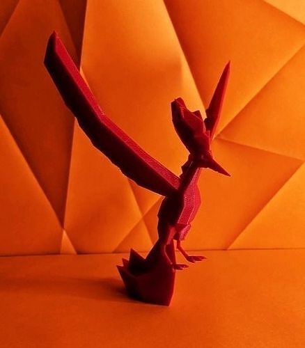 Moltres Low Poly Pokemon 3D print model