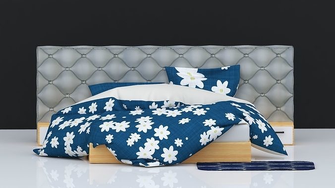 BED 08 Low-poly 3D model