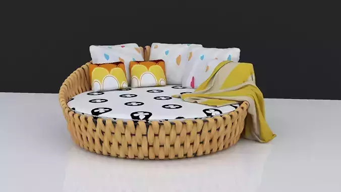 BED 10 Low-poly 3D model