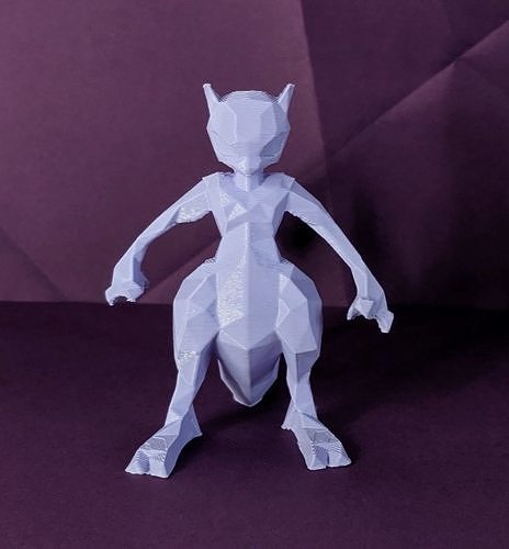Mewtwo Low Poly Pokemon 3D print model