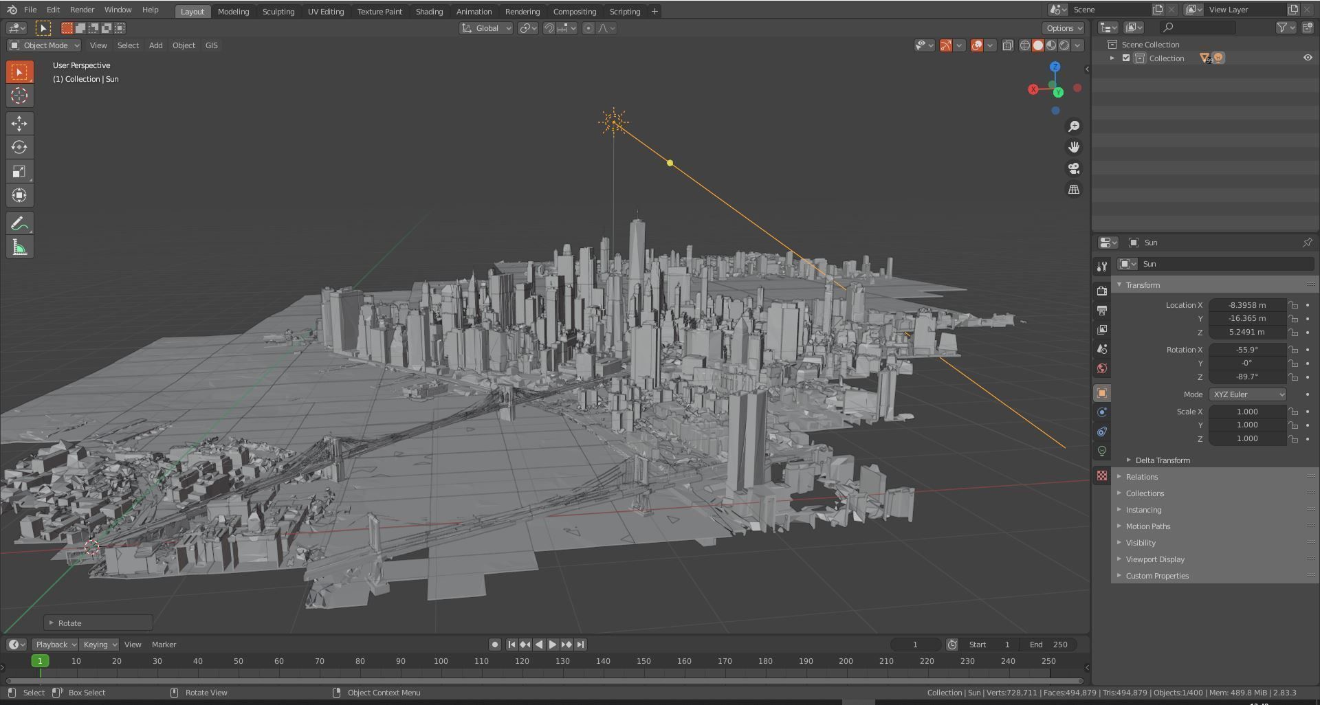 Brooklyn bridge And Manhattan USA With texture Low-poly 3D model_11