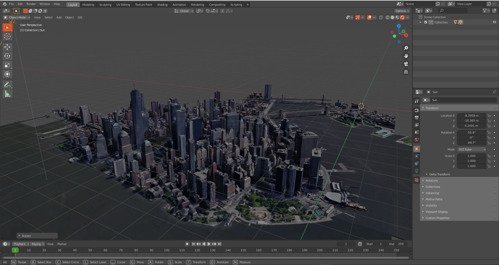 Brooklyn bridge And Manhattan USA With texture Low-poly 3D model_10