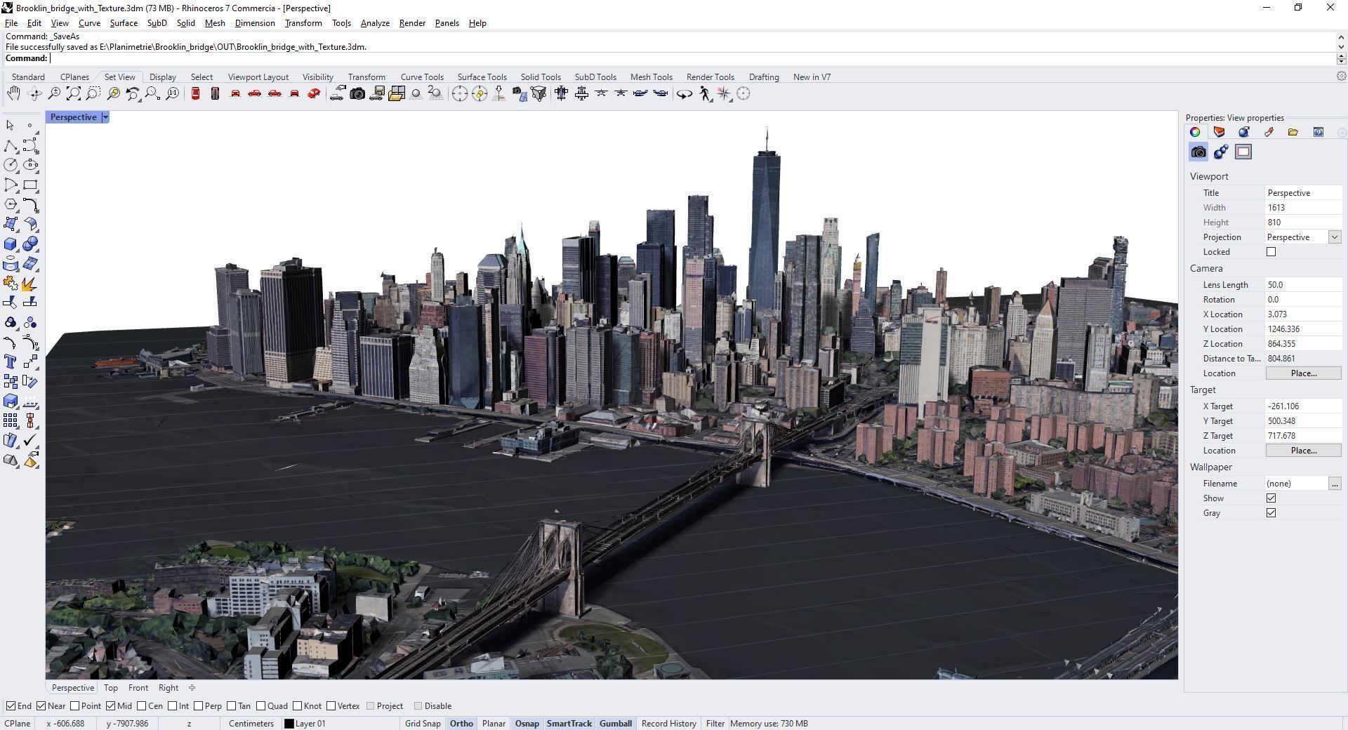 Brooklyn bridge And Manhattan USA With texture Low-poly 3D model_8