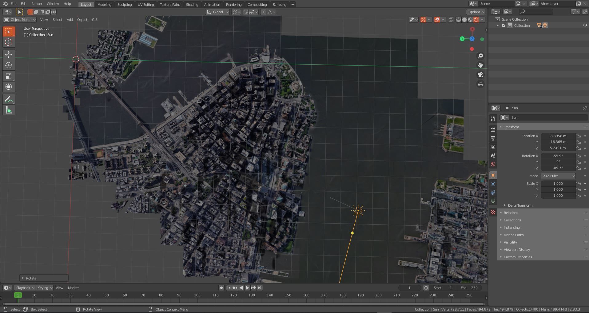 Brooklyn bridge And Manhattan USA With texture Low-poly 3D model_4