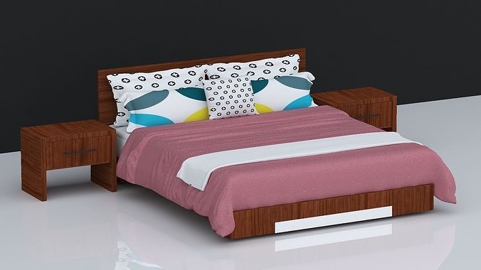 BED 14 Low-poly 3D model