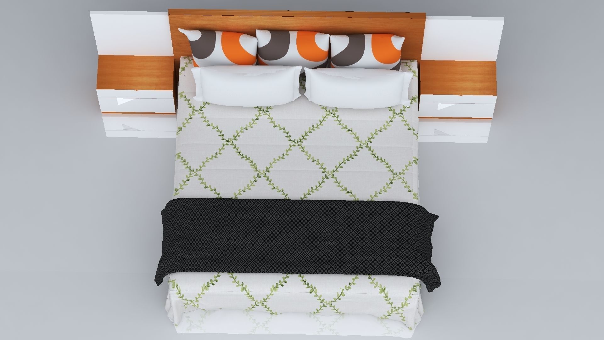 BED 17 Low-poly 3D model_5