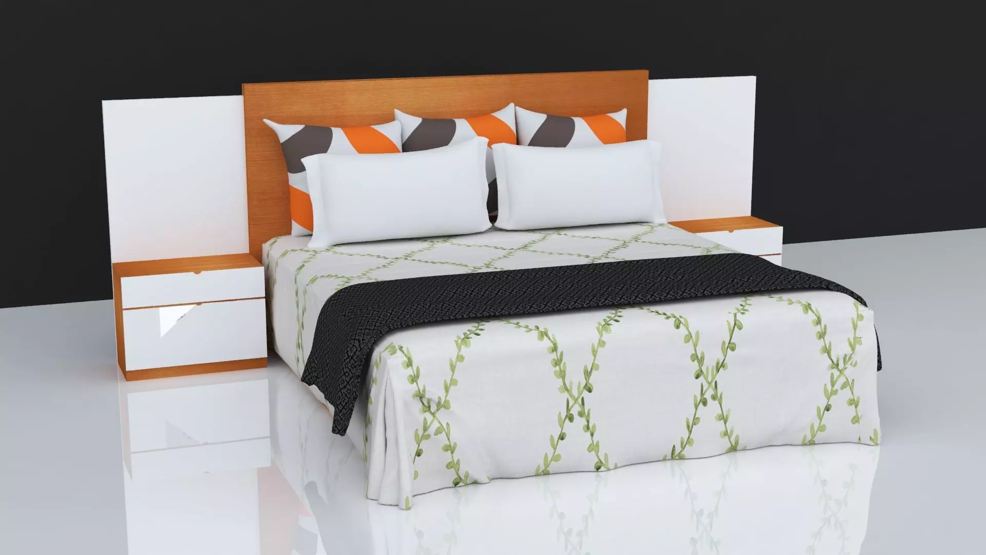 BED 17 Low-poly 3D model_0