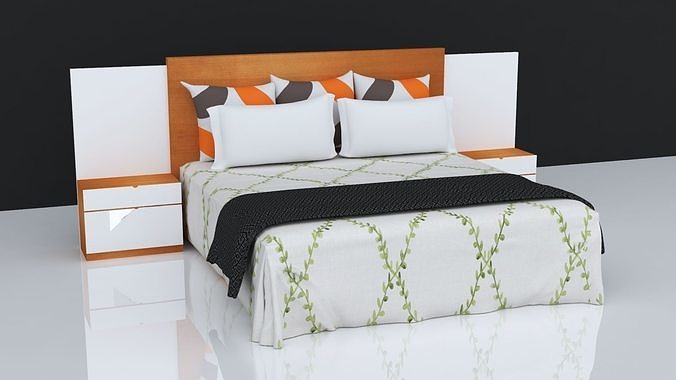 BED 17 Low-poly 3D model