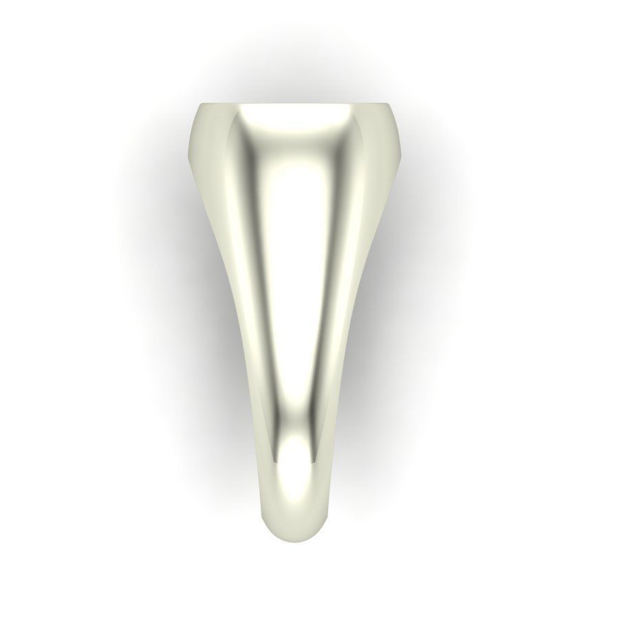 Signet rings set ROUNDED SQUARE top 3D print model_7