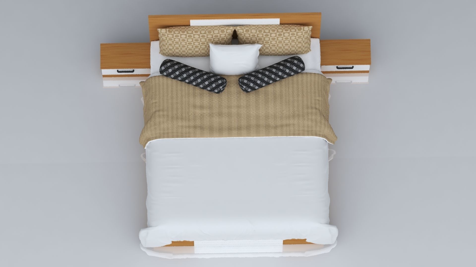 BED 18 Low-poly 3D model_5