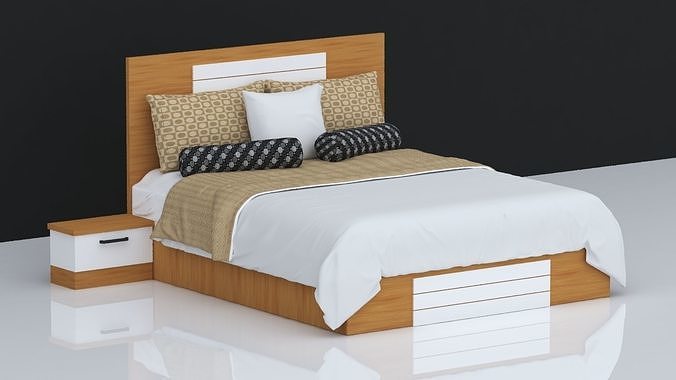 BED 18 Low-poly 3D model