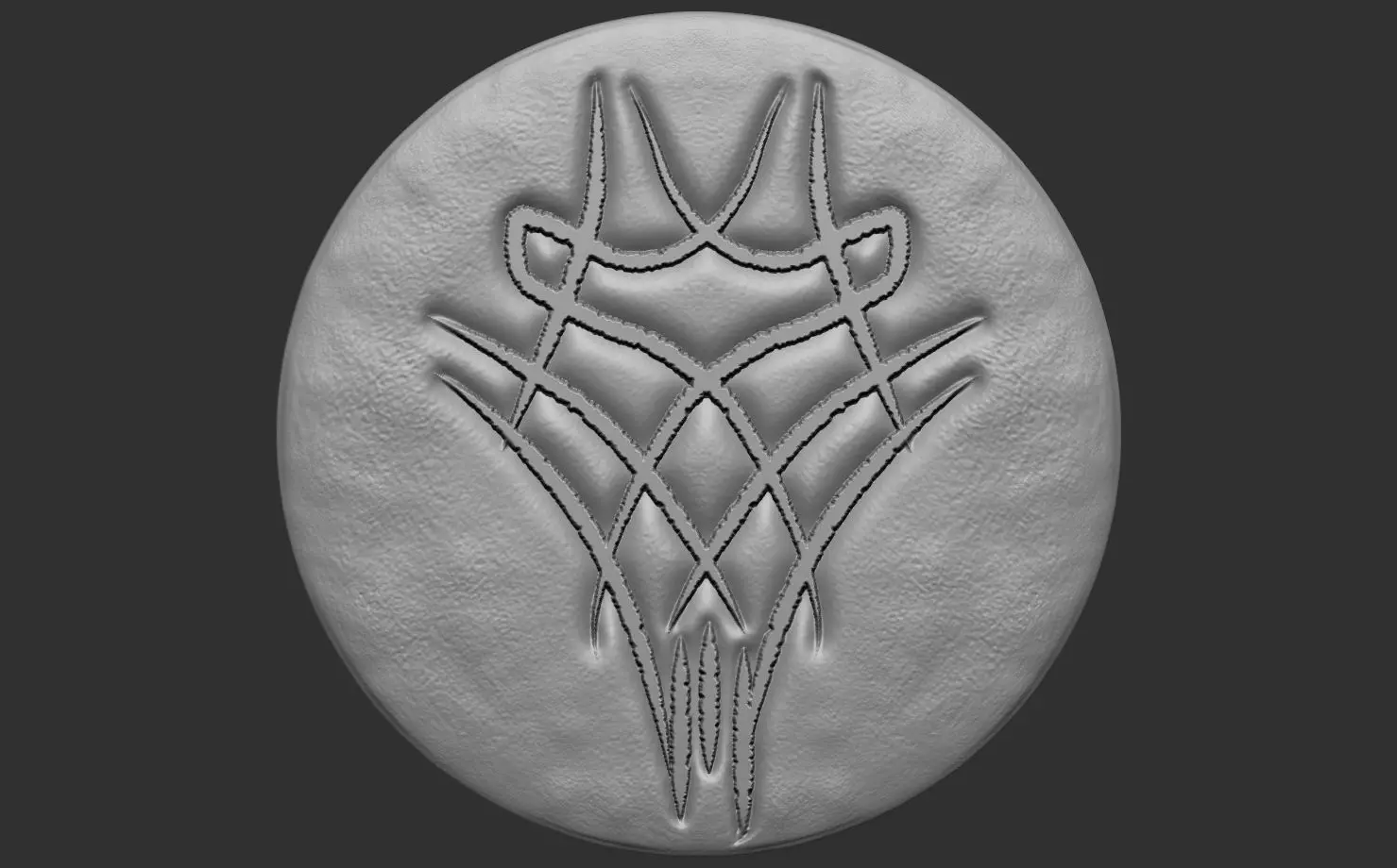 Fantasy magic sign pendant 3D print model Free 3D print model