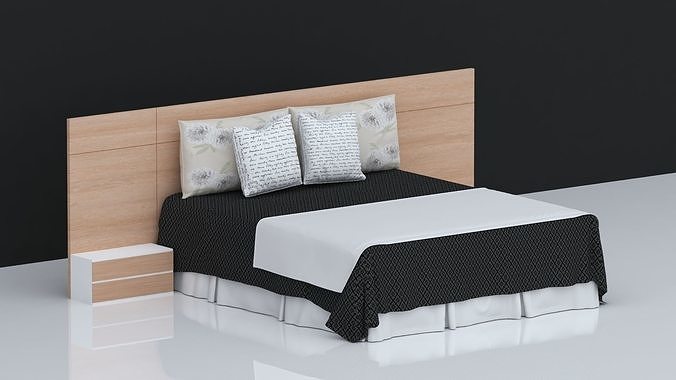 BED 20 Low-poly 3D model