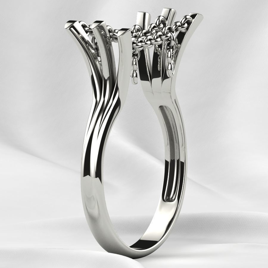 Unique Design Open Gold Ring 3D print model_17